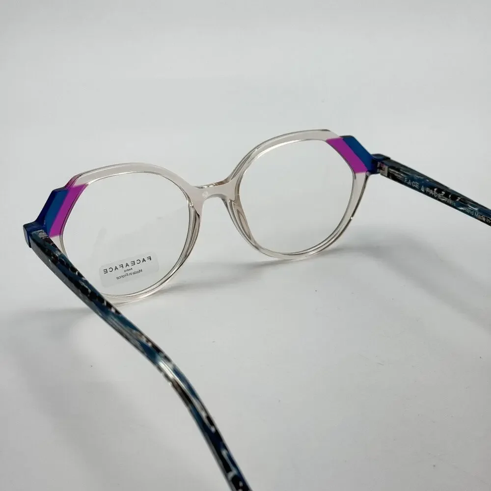 Face a Face Eyeglass Frames MOVES 2 3006 Pink Blush Crystal Frame 52-17-142 NEW